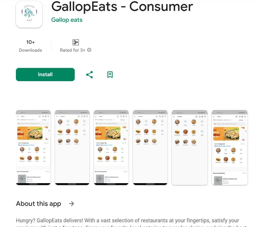 GallopEats Mobile Application