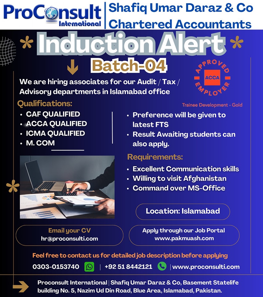 Induction Alert: Join Our Team in Islamabad!