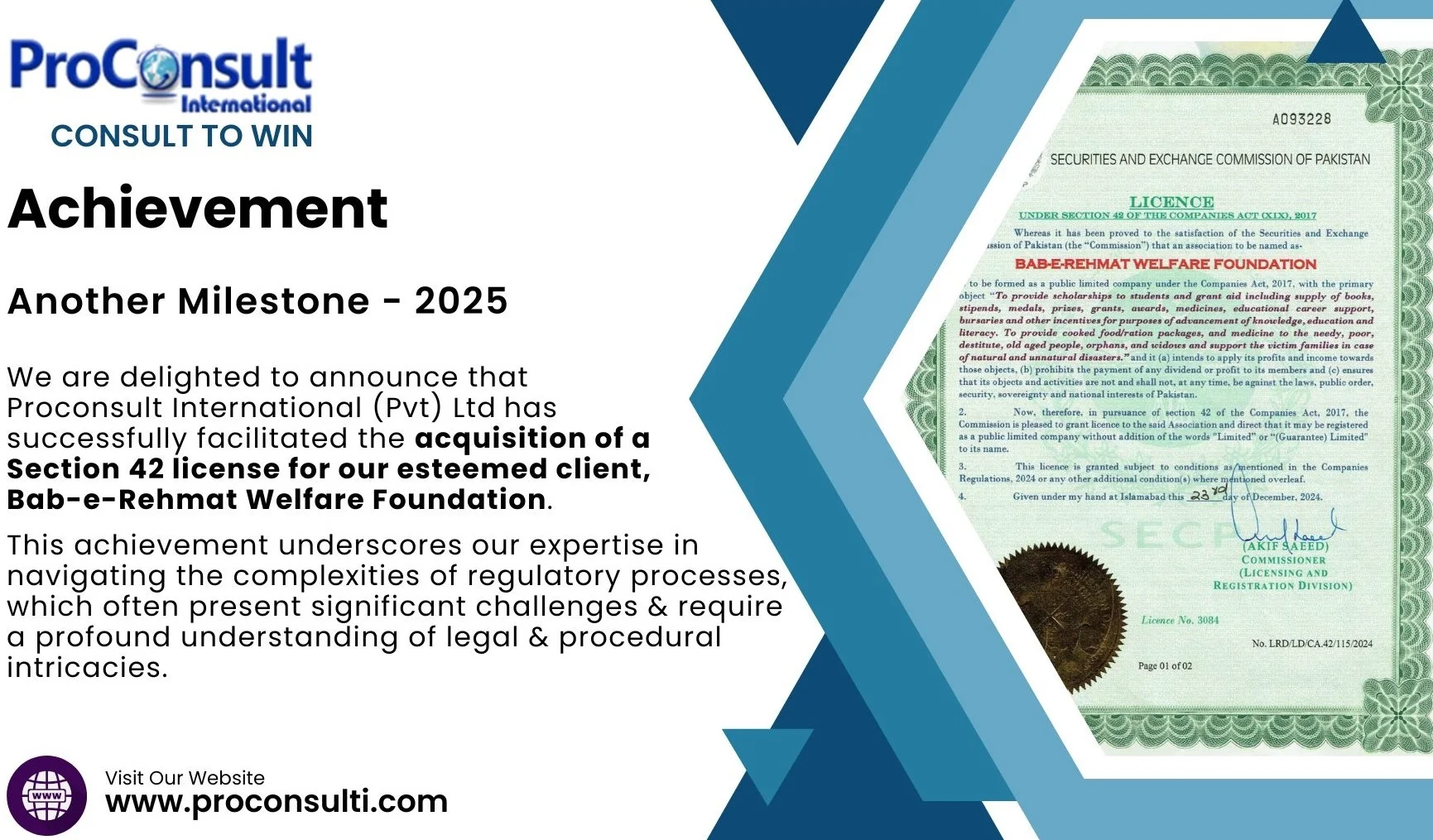 Leading the Way in Section 42 License Approvals