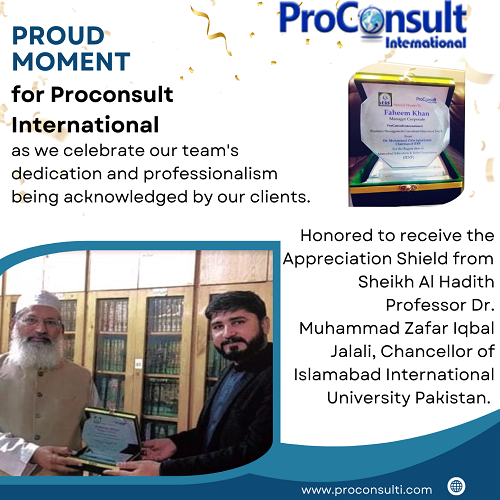 Proconsult International Honored with an Appreciation Shield
