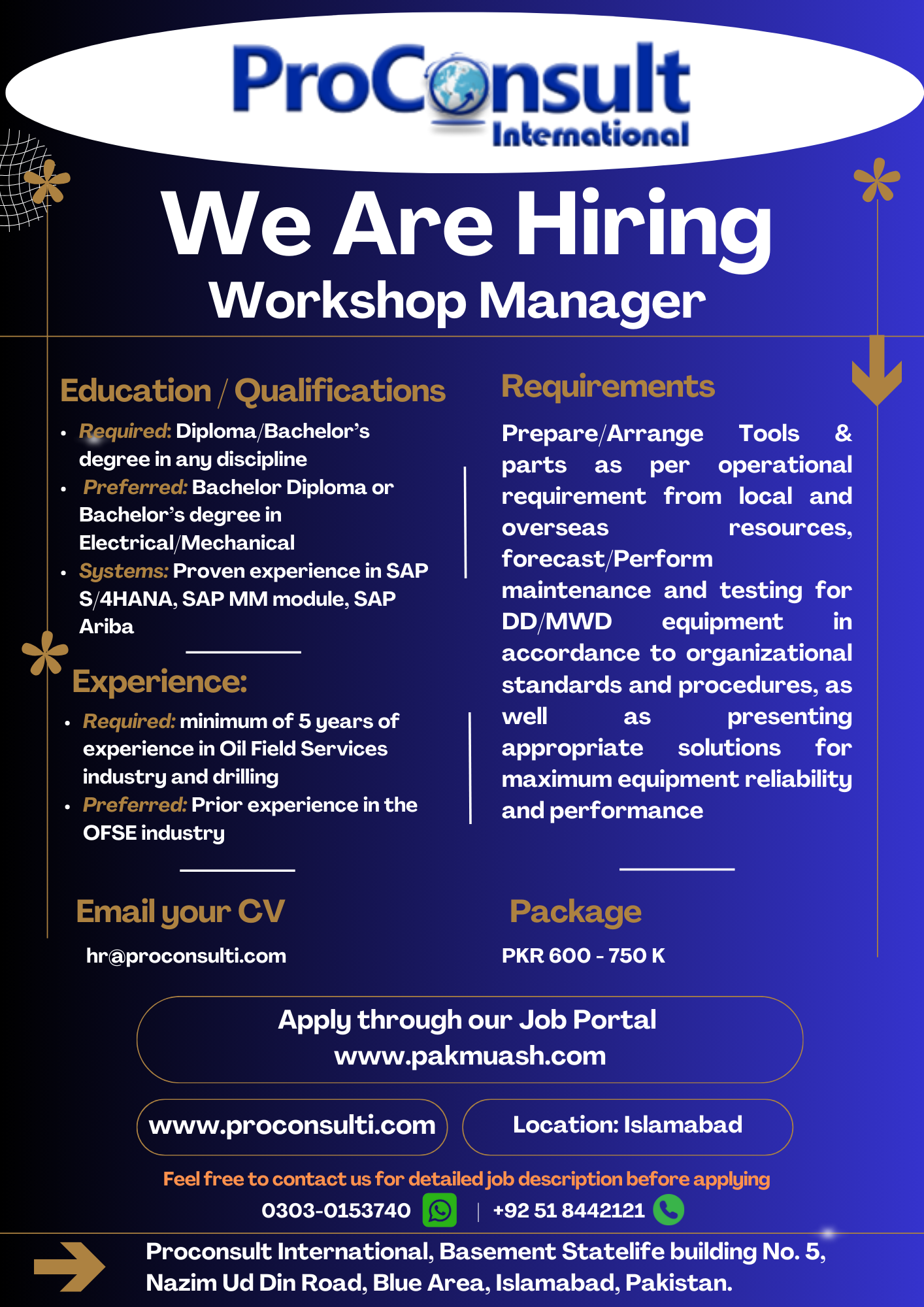 Exciting Opportunity: Workshop Manager Role Available!