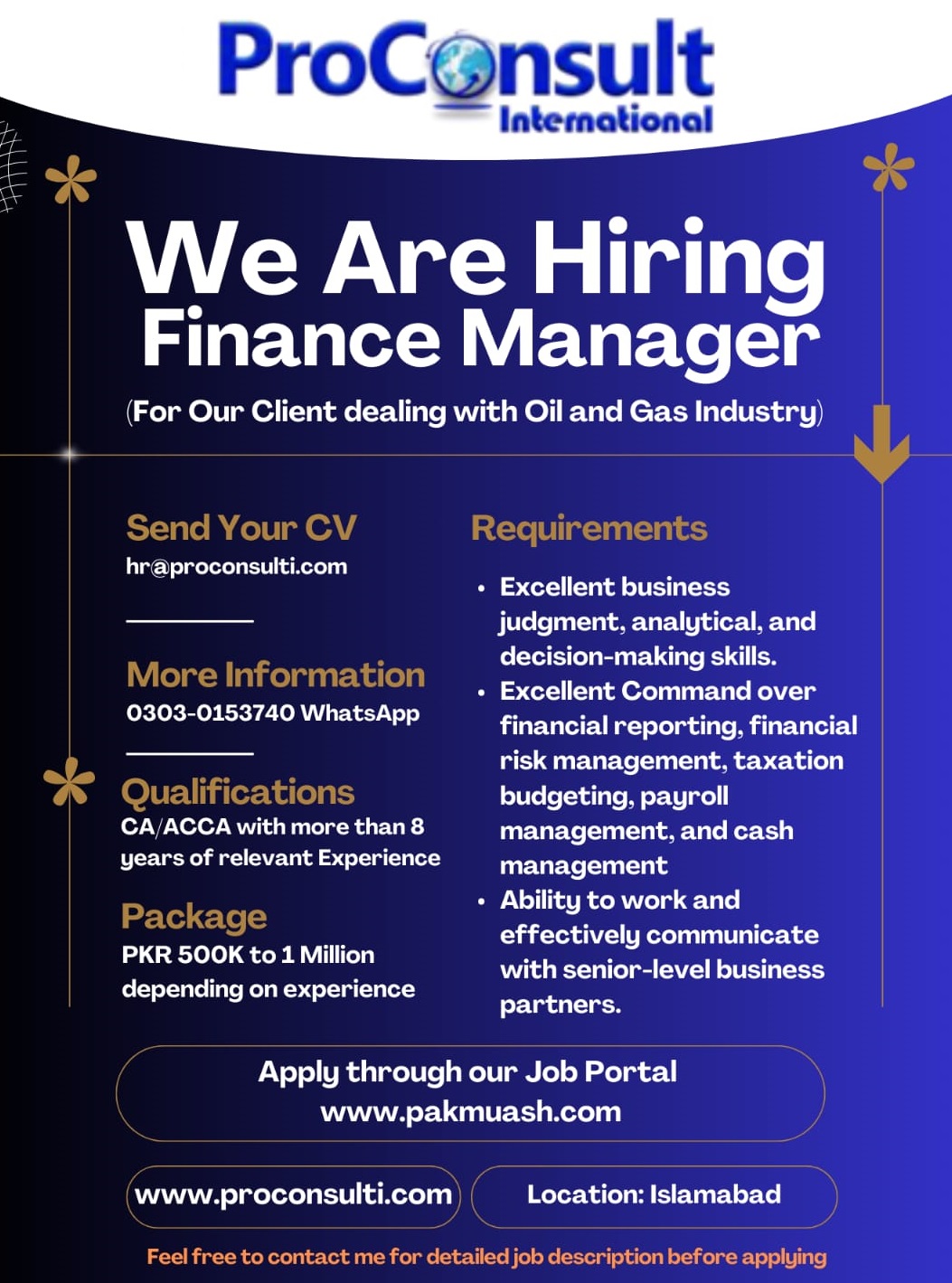 Exciting Opportunity: Finance Manager Position Open!